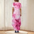 thumbnail image 4 of Ovzne Robes D'Été pour Femmes 2025 Robe d'Été Robes pour Femmes Été Décontracté Imprimé Floral Col Rond Manches Courtes Poches Imprimé Robe Longue Robe pour Femmes Manches Courtes Imprimée Longue D, 4 of 6