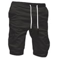 thumbnail image 4 of Mefallenssiah Men'S Sport Pure Color Bandage Casual Loose Sweatpants Drawstring Shorts Pant, 4 of 5