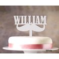 thumbnail image 1 of Custom Name Cake Topper Personalized White Cake Topper Color Option Available 5-7 Inches Wide, 1 of 1