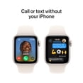 thumbnail image 4 of Restored Apple Watch SE (2nd Gen 2023) 40mm GPS + Cellular Starlight Aluminum Case with Starlight Sport Band M/L - Open Box, 4 of 6