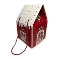 thumbnail image 1 of segolike Christmas Cottage Gift Box Biscuit Box for Party Favor Home Presents Holiday Red, 1 of 9