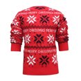 thumbnail image 4 of TIMIFIS Uglys Christmas Sweaters Chandail à Col Rond à Manches Longues Imprimé Flocon de Neige pour Hommes, Mode Décontractée d'Automne, Chandail, Vêtements d'Hiver, 4 of 8