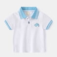 thumbnail image 2 of Chandail Polo pour Tout-Petits Garçons, Chandail Polo à Rayures pour Garçons, Chemise de Rugby Boutonnée, Chemise à Manches Courtes, Tenue pour Garçons de 3-4 Ans, 2 of 3