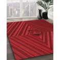 thumbnail image 3 of Ahgly Company Tapis Rectangulaire Rouge Lavable en Machine, 6 Pieds x 9 Pieds, 3 of 7
