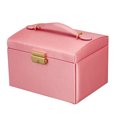 thumbnail image 1 of Mefallenssiah Women'S Jewelry Box Storage Box Leather Jewelry Storage Box with Lock Three-Layer Jewelry Box, 1 of 1