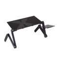 thumbnail image 2 of Table pour Ordinateur Portable Ajustable 15kg Support pour Notebook Métal Pliable à 360°, Noir, Trou d'Air, 2 of 8