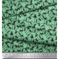 thumbnail image 3 of Soimoi Japan Crepe Satin Fabric Palm Tree & Pine Fruits Printed Fabric 1 Yard 42 Inch Wide, 3 of 3