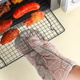 thumbnail image 4 of Tranfacy Home and Kitchen,Hot Pads for Kitchen,Thickened Insulated Gloves Oven Baking Polyester Wear Resistants Microwave Gloves Kitchen Avoid Scalding Gloves Mat Set, 4 of 4