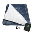 thumbnail image 3 of Boovnll Heated Blanket, Heating Blanket Student Shawl Heating Blanket Camping Sleeping Bag 5V Electric Three-Speed Digital Display Temperature Control Time, Electric Blanket, 3 of 9