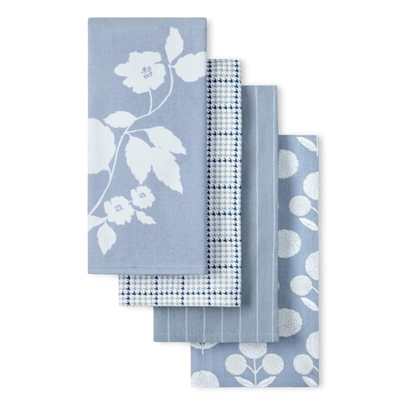 Ensemble de 4 torchons de cuisine Beautiful Home by Drew Barrymore, bleuet