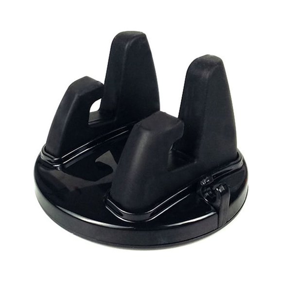 Multifunctional Vehicle Mounted Mobile Phone Navigation Support Holder Silicone Car Adhesive GPS Desktop Stand Bracket for Phones (Black)