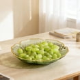 thumbnail image 1 of weibbin Patterned Light Luxurious Fruit Bowl for Living Room Coffee Table, Food-Grade PET Snack Plate (Green), 1 of 6