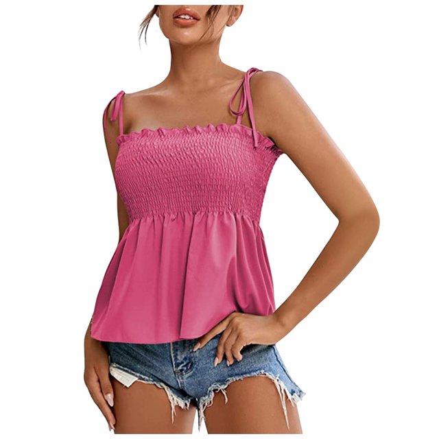 Birdeem T-Shirt à Bretelles pour Femmes, Sans Manches, Design Plissé, Mode Aguichant, Tops d'Été