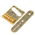 thumbnail image 1 of Plaque de Chevalet de Selle de Guitare Électrique, Chevalet de Guitare Doré Réglable pour le Remplacement, 1 of 8