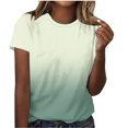 thumbnail image 2 of Jovati Blouse Décontractée à Manches Courtes et Col Rond Imprimée pour Femmes, Mélange de Coton, Tissu Extensible Doux, Tenue d'Été, Longueur Régulière, Style à Enfiler, 2 of 6