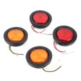 thumbnail image 3 of Truck Indicator Light 4pcs 2.5in LED Round Indicator Light 10V-30V High Brightness Lamp For Truck Trailer Lorry, 3 of 8