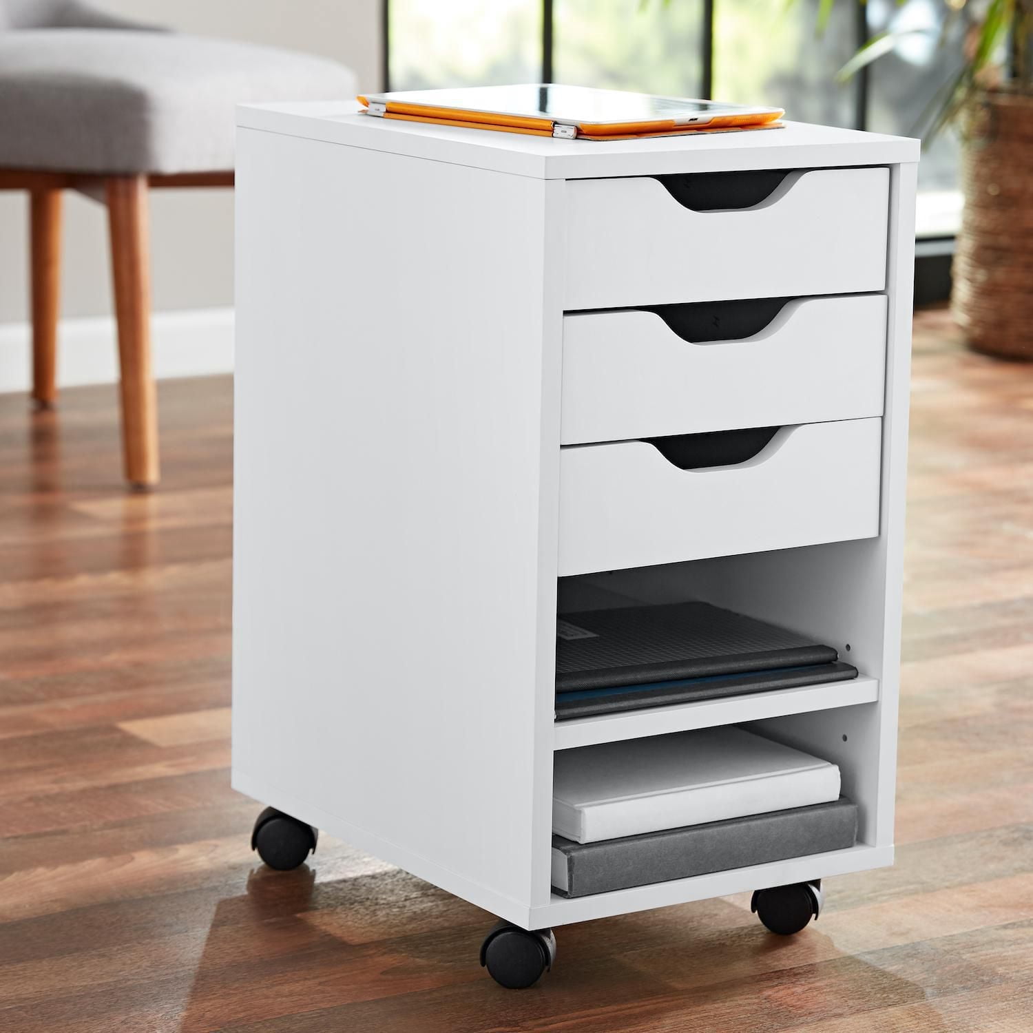Mainstays Mueble-Classeur Sur Roulettes Perkins, Blanc