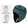 thumbnail image 3 of kurtrusly EVA Goalkeeper Rugby Soccer Football Helmet Protector Guard Rugby Hat Head Protector Guard Dark Green, 3 of 9