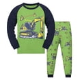 thumbnail image 2 of MIASHUI Ensembles de Pyjamas Petit Grand Garçon en Coton Pyjamas pour Enfants 2 Pcs Pyjamas pour Enfants, Vert, 1-2 Ans, 2 of 4