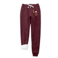 thumbnail image 2 of LSLJS Women's Christmas Santa Claus Print Leggings With Elastic Drawstring Pockets Thick Warm Pants, Womens Work Pants, 2 of 7