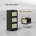 thumbnail image 3 of HOMCOM 3 Drawer File Cabinet Lockable Filing Cabinet for A4 Letter Black, 3 of 10