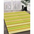 thumbnail image 3 of Ahgly Company Tapis d'Intérieur Lavables à la Machine, Carrés, Transitionnels, Jaunes, Tapis de Zone, 8 Pieds Carré, 3 of 7