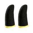 thumbnail image 2 of 2pcs Game Gloves Sweat-proof Elastic Gaming Screen Gloves Knitted Game Controller Sleeves, Black Yellow Workhe, 2 of 9