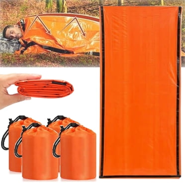 EGNMCR Emergency Sleeping Bag Emergency Survival Sleeping Bag Pocket Size Emergency Sleeping Bag Waterproofs Thermal Bivy Sack For Outdoor sleeping caseS