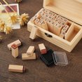 thumbnail image 4 of Wooden Alphabet Stamps Regular Script Quick Dry Wood Wooden Alphabet Letter Number Symbols Stamps for Handbook, 4 of 7