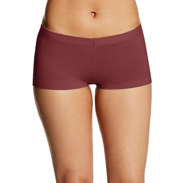 Maidenform Shorty en Coton pour Femmes, 8, Embark Plum