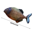 thumbnail image 3 of W-564 Blue B Simulation Piranha Fish Plush Toy 60Cm Cotton Material Soft Stuffed Animal Gift Playtime Fun, 3 of 6