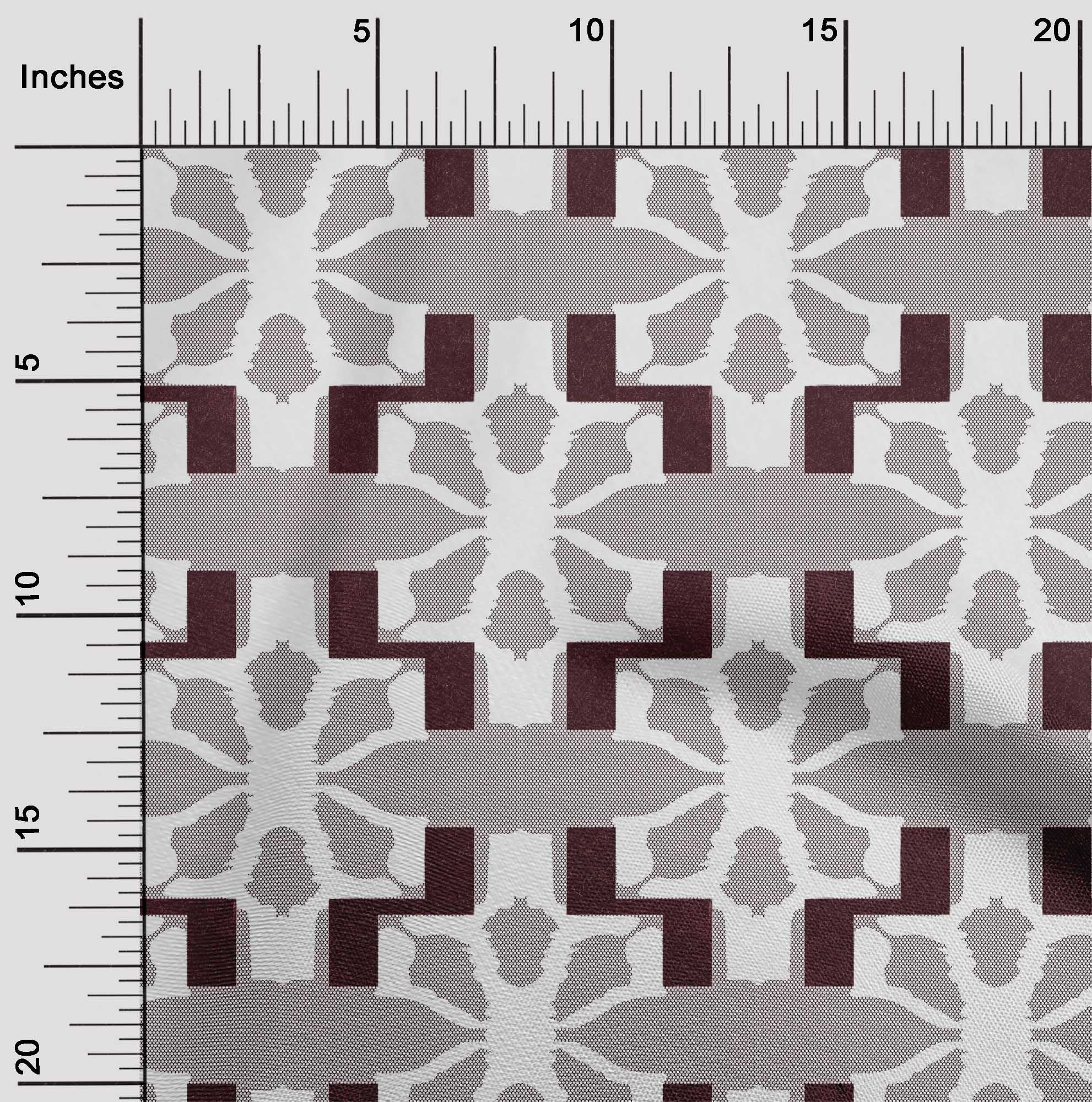 oneOone Viscose Chiffon Fabric Geometric Kasuri Print Fabric By The Yard 42 Inch Wide