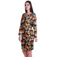 thumbnail image 4 of Moomaya Womens Full Sleeve Printed Midi Length Printed Bodycon Dress, 4 of 6