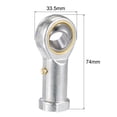thumbnail image 2 of Uxcell Rod End Self-lubricated Left Hand Female Thread 14mm, 2 of 6