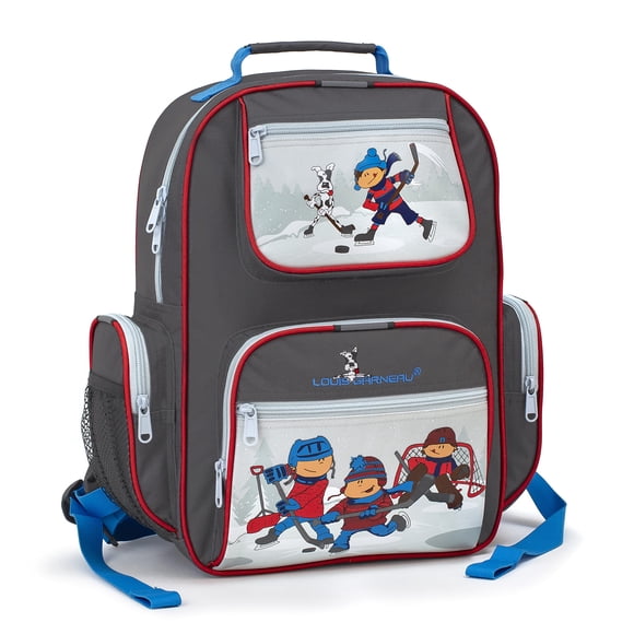 Louis Garneau Sac à Dos de Designer 20 L, Sac à Dos Résistant à l'Eau avec Poches avant et Latérales pour Enfants de la Maternelle et du Primaire - Hockey
