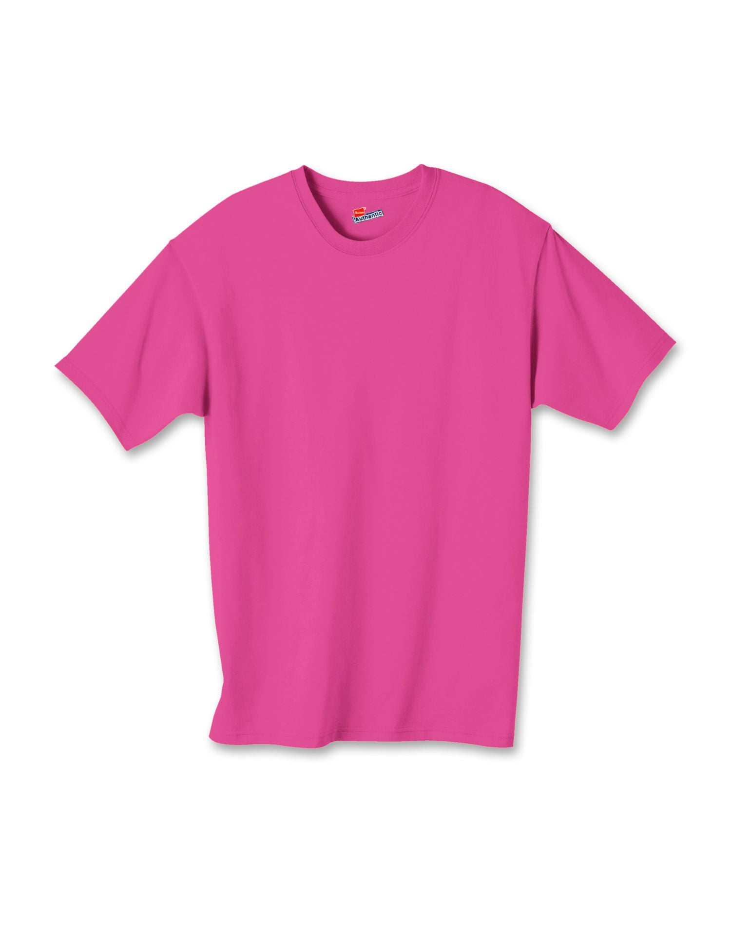 Hanes Authentic TAGLESS Kid`s Cotton T-Shirt, XS, Wow Pink