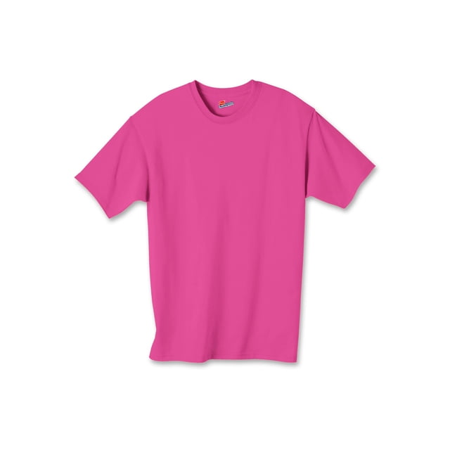 Hanes Authentic TAGLESS Kid`s Cotton T-Shirt, XS, Wow Pink