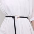 thumbnail image 2 of SUTENGDA Ceinture de Tailleur Noire Nouée pour Femmes en Été, Mince et Polyvalente, Ceinture de Taille Simple pour Robe, 2 of 6