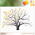 thumbnail image 3 of Abbracc Large Wedding Thumbprint Tree Painting Inkpad Guest Book Yellow, 3 of 8