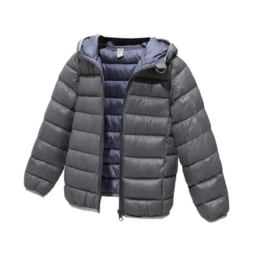 Économies d'Automne! HVOBTTY Manteau Matelassé à Manches Longues pour Tout-Petits, Doudounes pour Enfants Garçons et Filles Enfants Moyens et Grands Petits Enfants Vêtements pour Enfants Doudounes Gris, 8 Ans