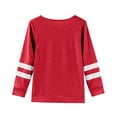 thumbnail image 3 of T-Shirts pour Enfants T-Shirt Rouge à Manches Longues pour Filles T-Shirts à Col Rond Hauts d'Automne Tees Comfort Colors Chemises pour Filles Taille 6-7 Ans, 3 of 4