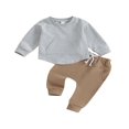 thumbnail image 1 of Long Sleeve  Neck Pocket Sweatshirt Pants for Boys in Autumn, 1 of 8