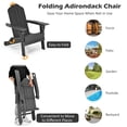 thumbnail image 2 of Patiojoy 2PCS Folding Adirondack Chair Outdoor Adirondack Chair Weather Resistant Lounger  Fire Pit Chair for Backyard Porch Poolside Turquoise, 2 of 8