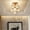 Gold#45858, variant on Ceiling Lamp Crystal Style, 1-Light Flush Mount Aisle Light Fixture for Hallway Balcony Porch, PVC, Black, 25 x 20 x 20 cm