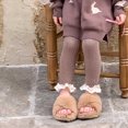 thumbnail image 2 of MIASHUI Girls Warm Thick Leggings Toddler Soild Color Ruffled Tights Bottoms,Pink,3-4 Years, 2 of 3