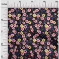 thumbnail image 2 of oneOone Polyester Spandex Black Fabric Floral Sewing Craft Projects Fabric Prints By Yard 56 Inch Wide, 2 of 4