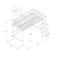 thumbnail image 4 of Novogratz Bushwick Metal Twin Loft Bed, Off White, 4 of 8
