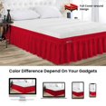 thumbnail image 2 of SGI Bedding 10 Inch Wrap Around Bed Skirt | Microfiber Bed Skirt | Fade Resistant, Wrinkle Free, Anti-static, Decorative, Extra Storage Space, Clutter-Free | California King, Blood Red, 2 of 6