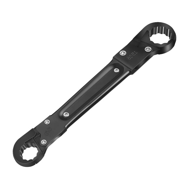 Clé de Réparation de Plomberie, Outil de Tuyau à Double Tête, Clé Polyvalente pour Robinet et Pneu, Design Compact, pour Auto et Plomberie, Fonction Multi-Usage, Équipement Automobile et de Fixation Hzhnb / Alliage, B
