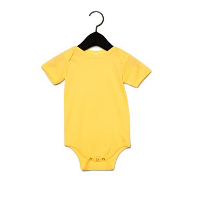 Bella Canvas Baby Jersey One Piece, 3-6, Yellow